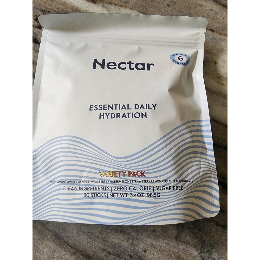 Nectar Essential Daily Hydration Variety Pack 30 Sticks Electrolyte Powder NEW